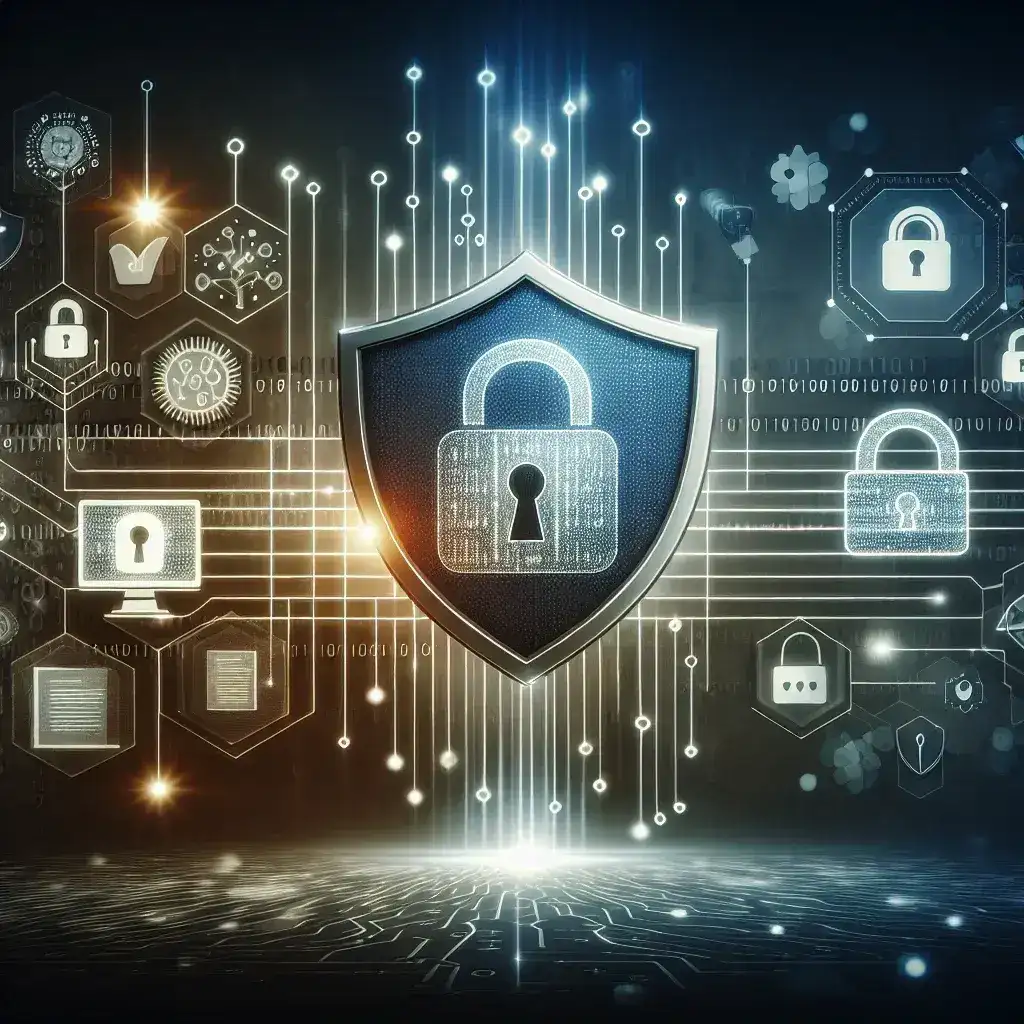 "Ilustração de uma pessoa protegendo suas senhas digitais com um cofre, simbolizando segurança online e dicas de proteção de contas digitais, apresentada no artigo 'Como Proteger Suas Senhas com Segurança: Guia Completo para Manter Suas Contas Digitais Protegidas'."